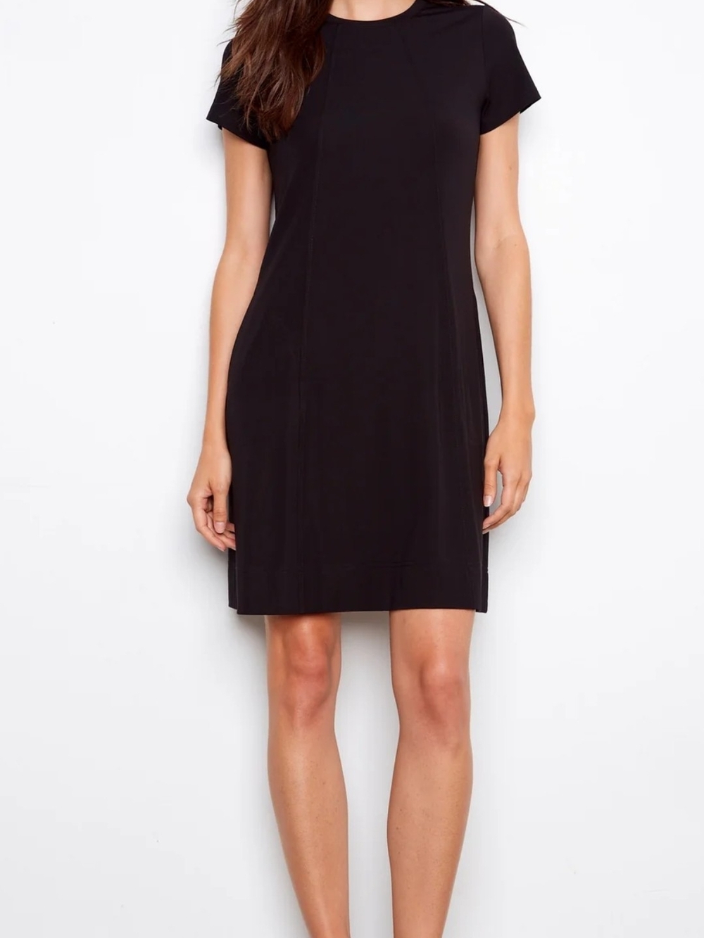 American Eagle Classic Short Sleeve Black Jersey Dress